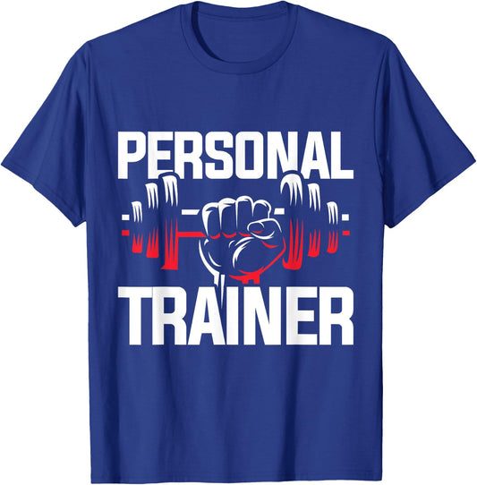 Workout Gift Dumbbell Personal Trainer T-Shirt - T-Shirt | Royal