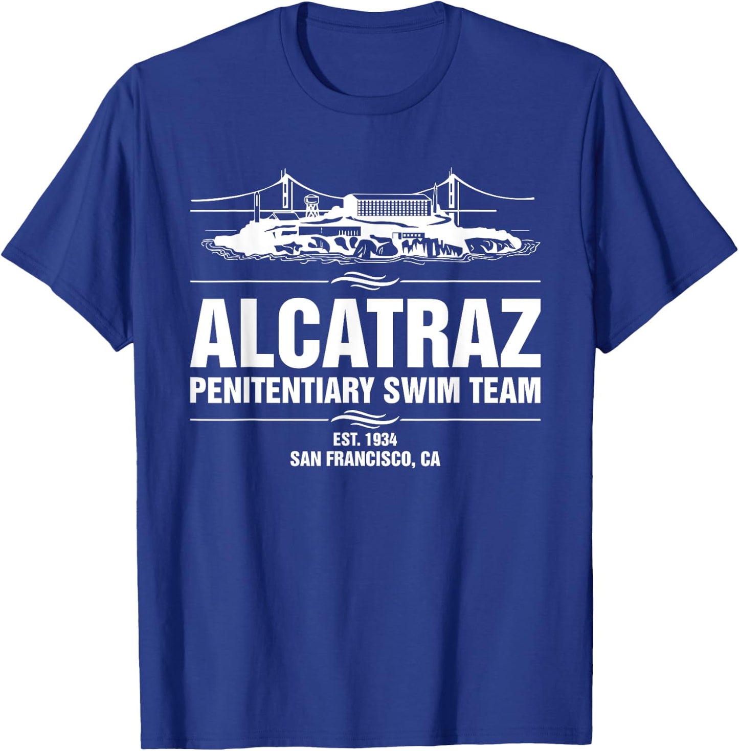 Alcatraz Penitentiary Swim Team Jail Prisoner T-Shirt - T-Shirt | Royal