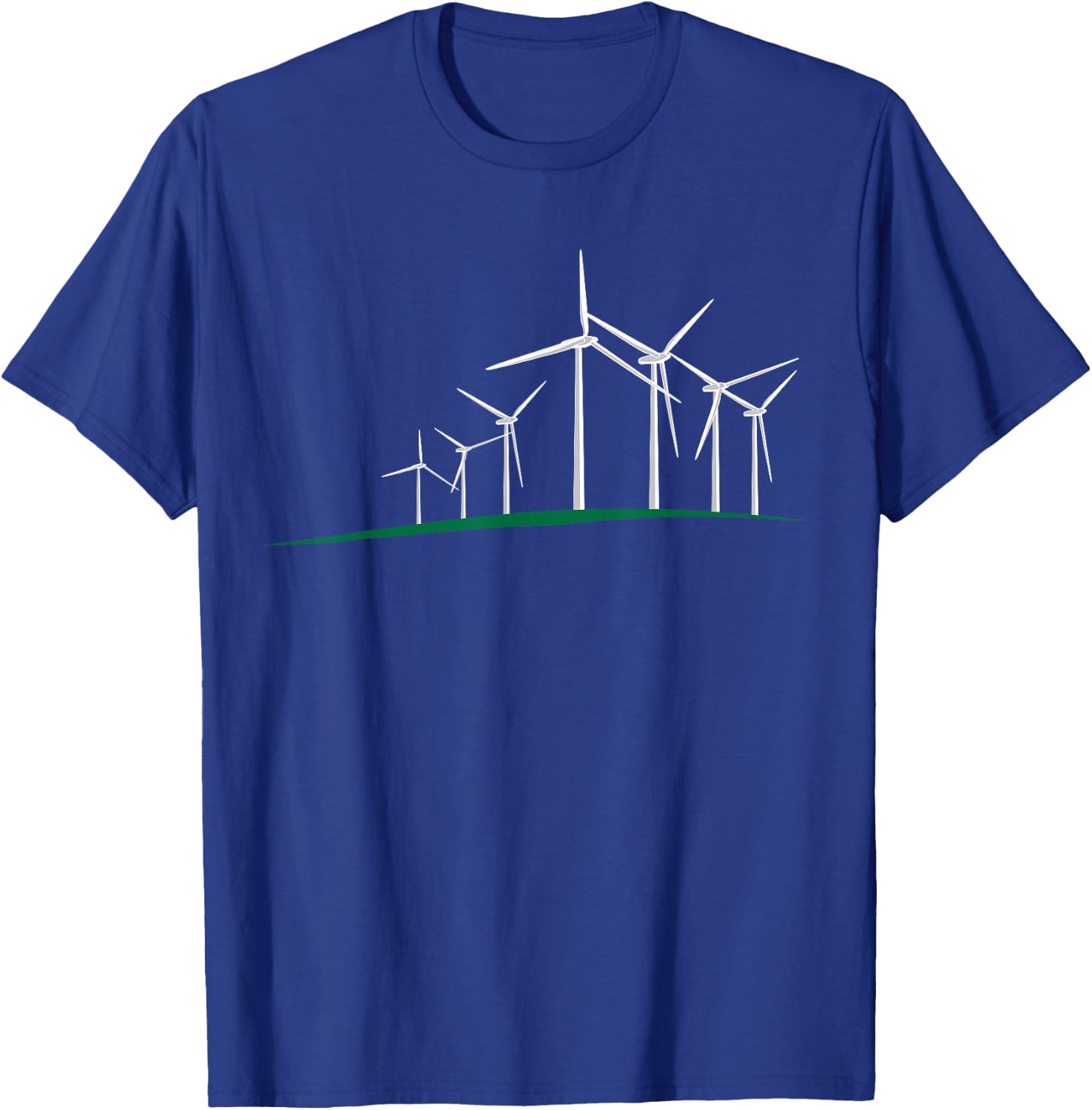 Windmill Wind Energy Design T-Shirt - T-Shirt | Royal