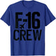 F-16 Viper silhouette Jet Fighter Crew and Team Fighter jet T-Shirt - T-Shirt | Royal