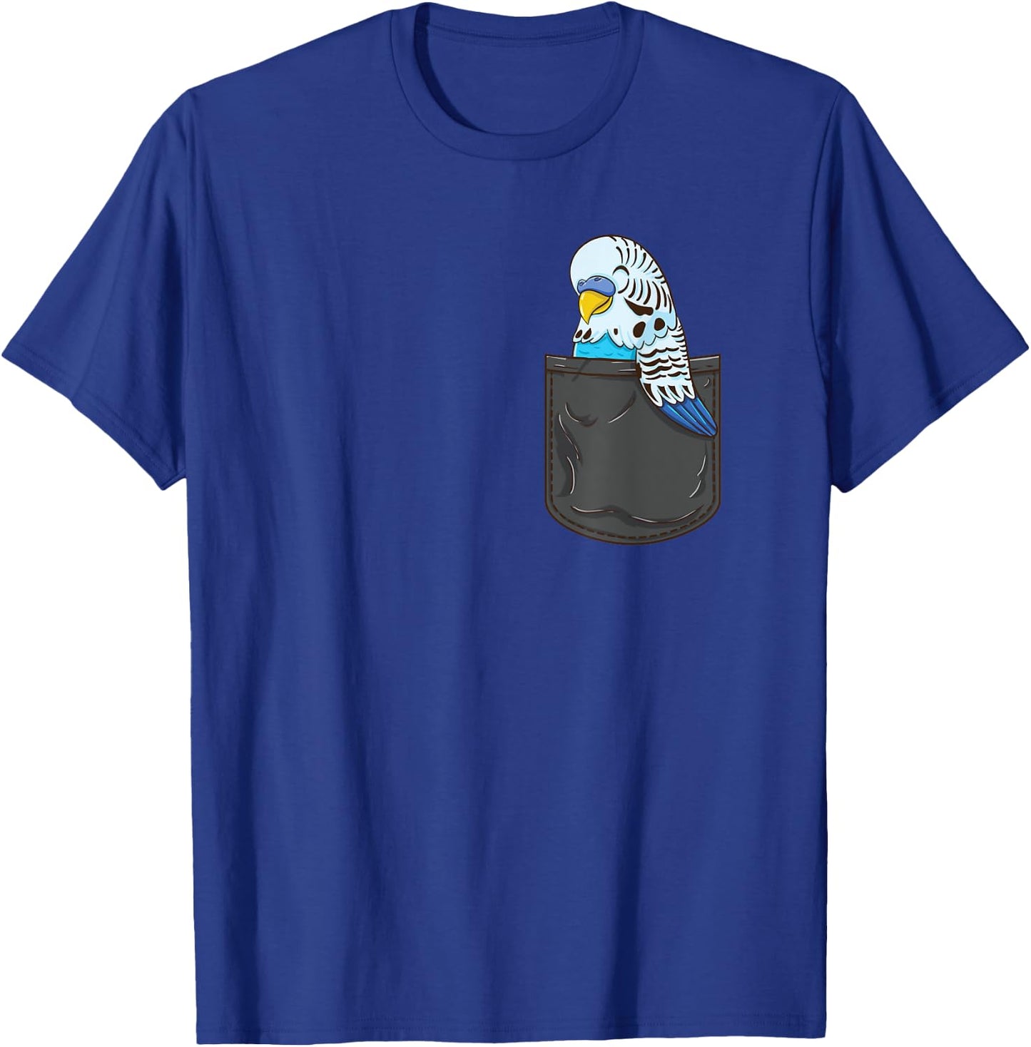 Budgie In Pocket Parakeet T-Shirt - T-Shirt | Royal