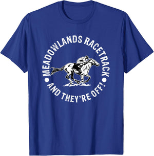 Meadowlands Racetrack Horse Racing Racer Equestrian NJ Derby T-Shirt - T-Shirt | Royal