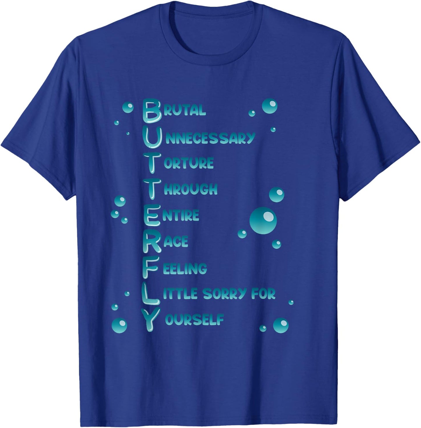 Swimming Pool Butterfly Social Media Meme Fan Gift T-Shirt - T-Shirt | Royal