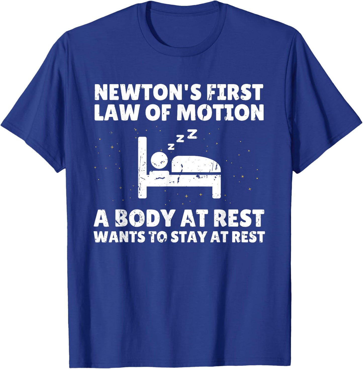 Newton's Law Art Women Nerdy Scientist Novelty T-Shirt - T-Shirt | Royal