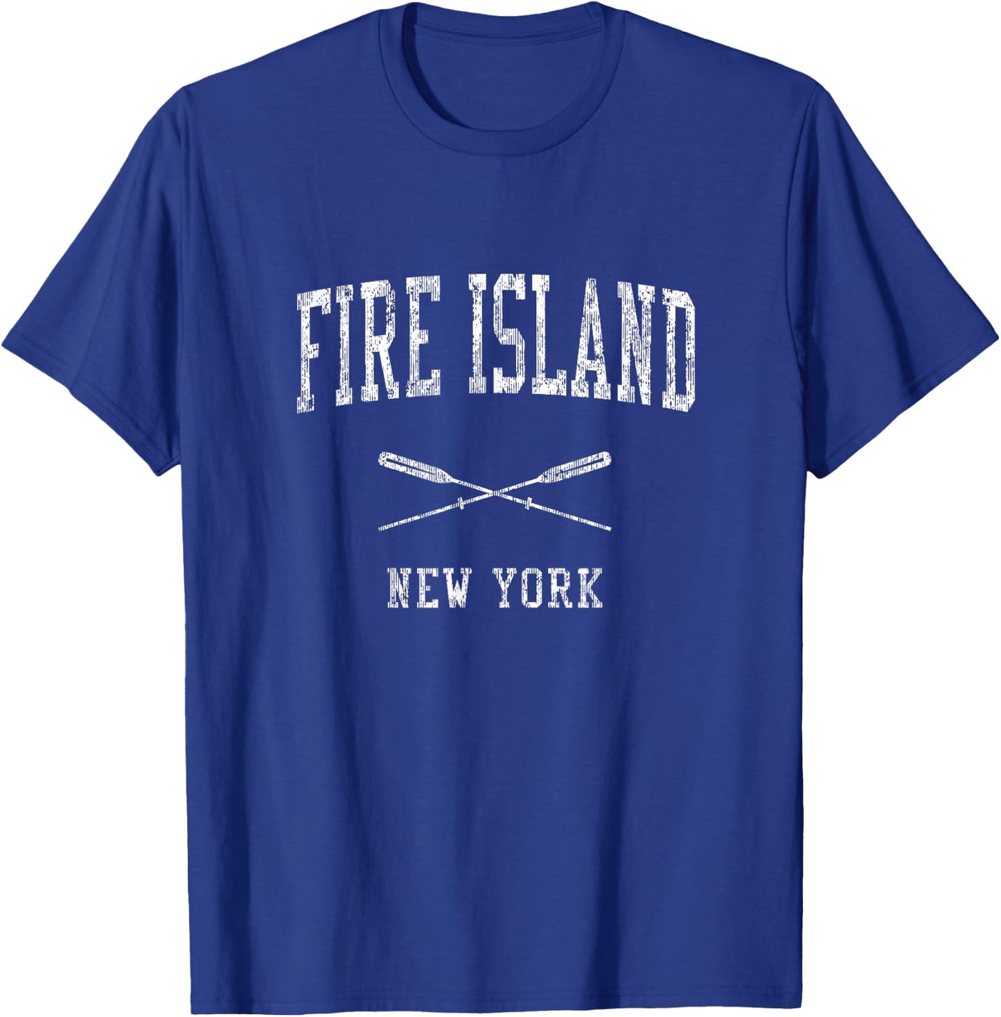 Fire Island New York NY Vintage Nautical Sports Design T-Shirt - T-Shirt | Royal