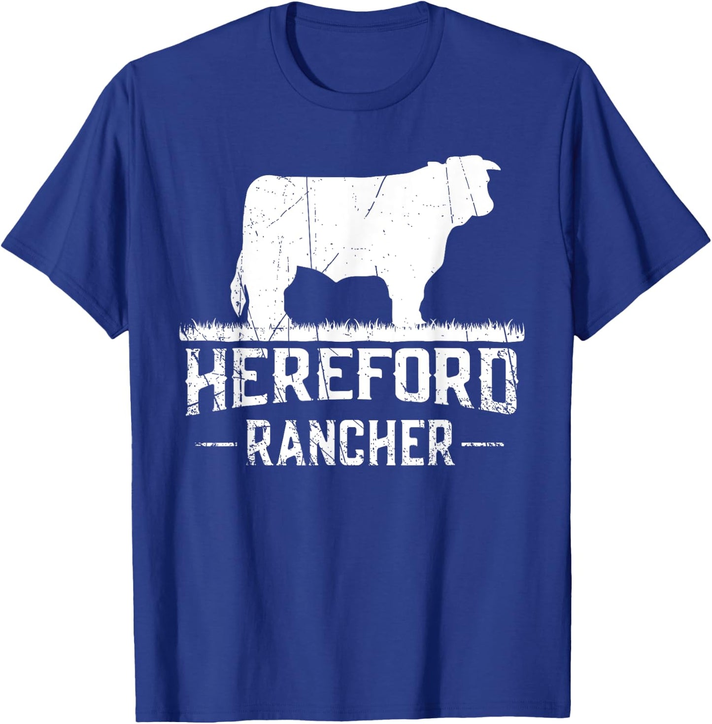 Hereford Rancher - Hereford Cow For Cattle Farmer T-Shirt - T-Shirt | Royal