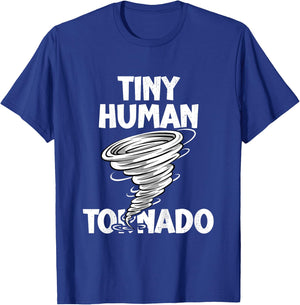 Kids Funny Tiny Human Tornado Quote Toddler Boys Girls Kids T-Shirt - T-Shirt | Royal
