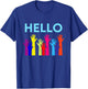 Hello Waving Hands Greeting Gift mom, dad T-Shirt - T-Shirt | Royal