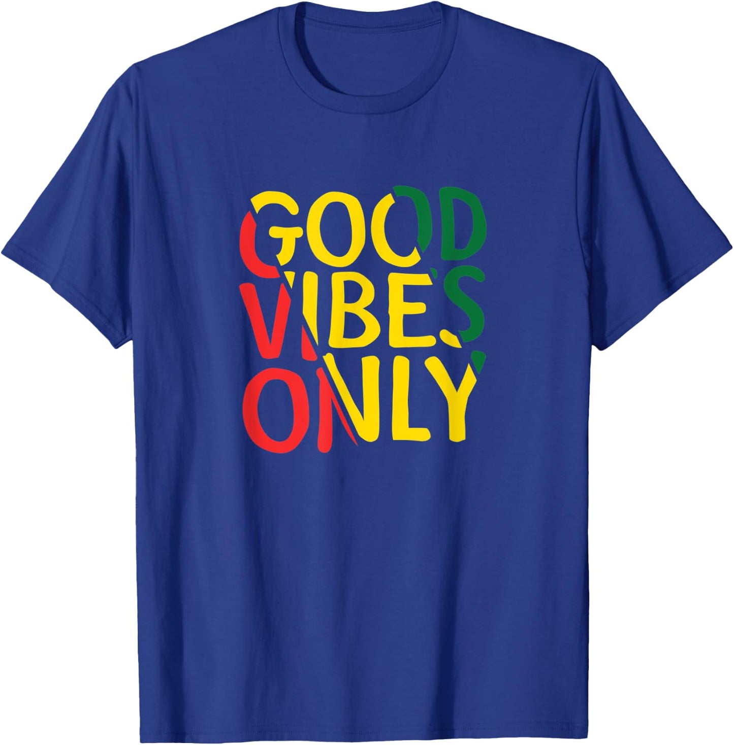 Good Vibes Only Jamaican Reggae T-Shirt - T-Shirt | Royal