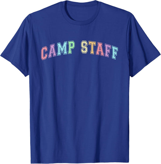 Cute CAMP STAFF Summer Campground Host Chaos Coordinator T-Shirt - T-Shirt | Royal