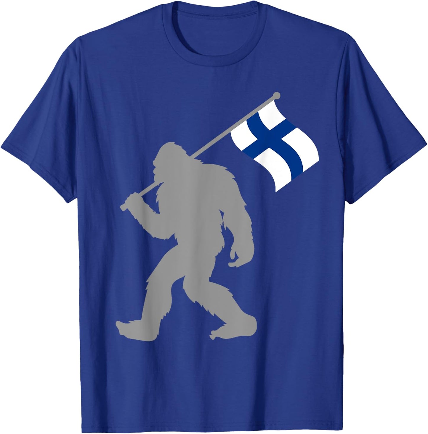 Suomi or Finnish Flag on Finland Flag T-Shirt - T-Shirt | Royal