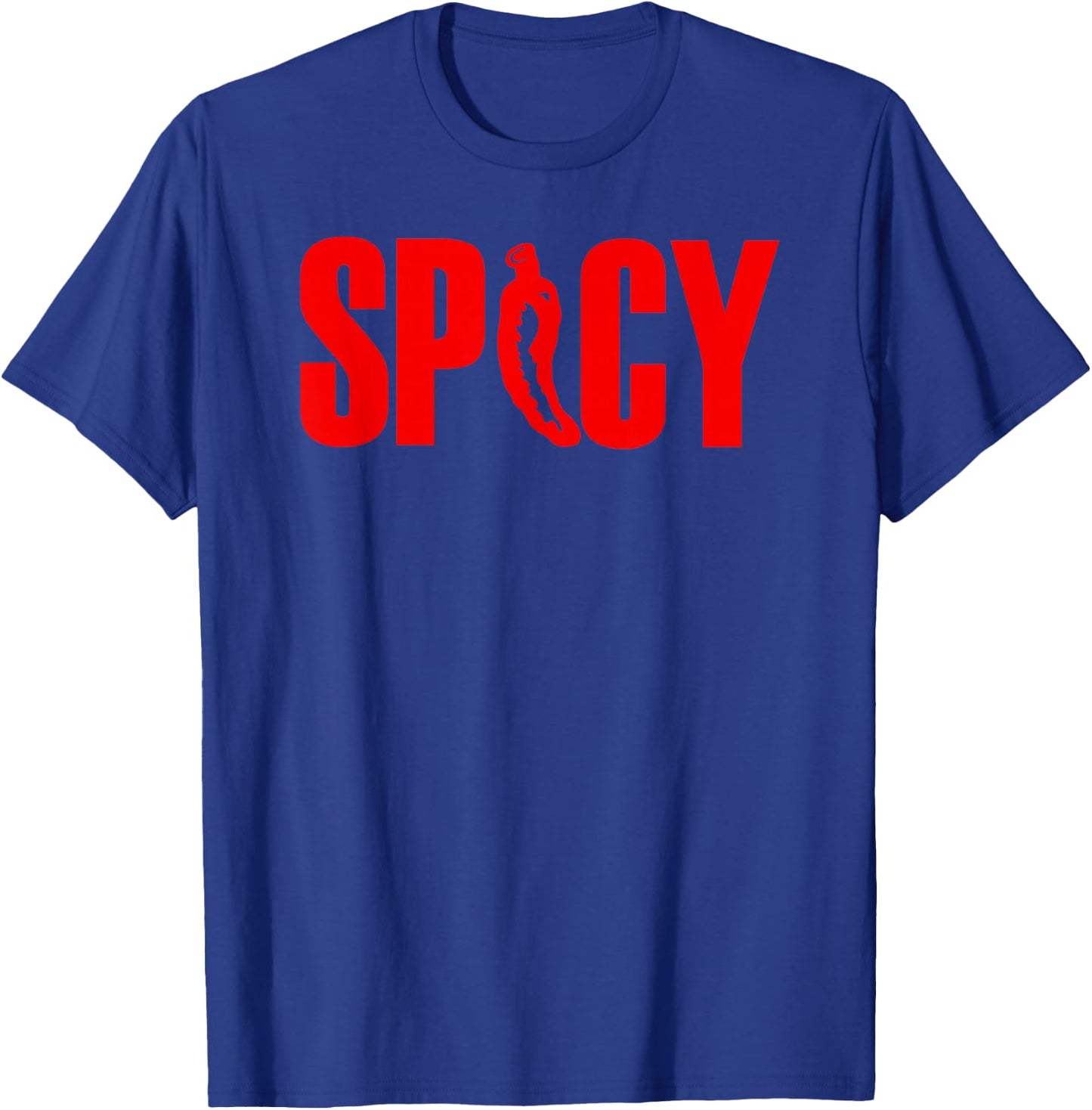 Spicy Chilli Pepper Novelty Flaming Hot Spicy Pepper T-Shirt - T-Shirt | Royal