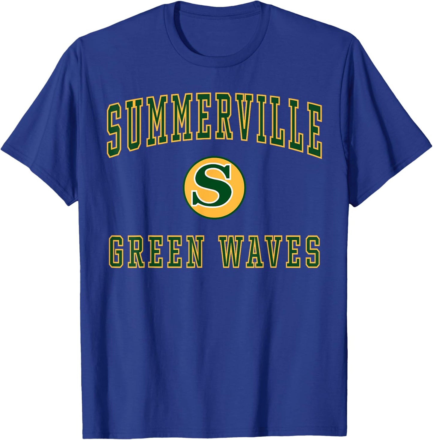 Summerville High School Green Waves C1 T-Shirt - T-Shirt | Royal