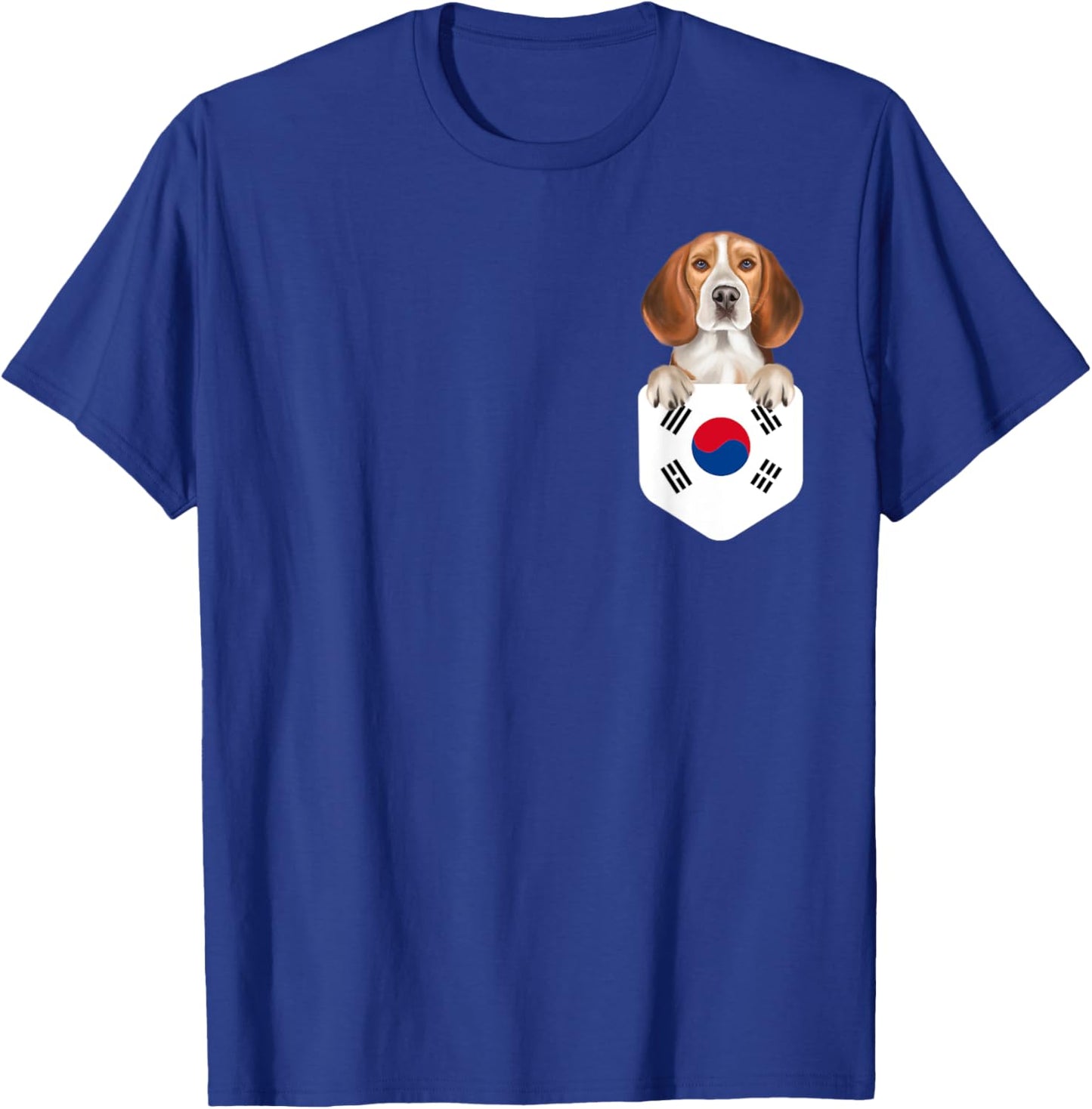 South Korea Flag Beagle Dog In Pocket Women Kids T-Shirt - T-Shirt | Royal