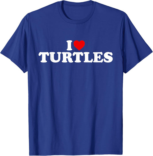 I Love Turtles - Heart T-Shirt - T-Shirt | Royal