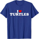 I Love Turtles - Heart T-Shirt - T-Shirt | Royal