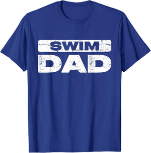 Swim Dad Shirt Men Fathers Day T-Shirt - T-Shirt | Royal