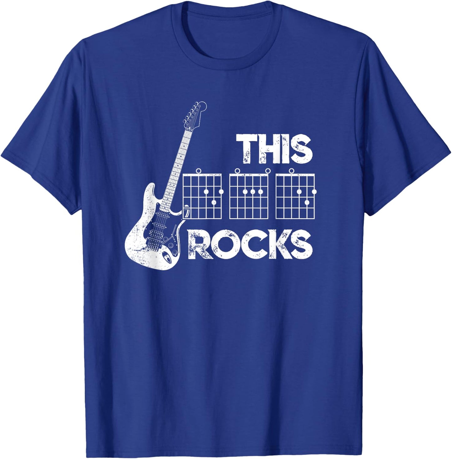 This DAD Rocks Guitar Chords - Guitarist Fathers Day T-Shirt - T-Shirt | Royal
