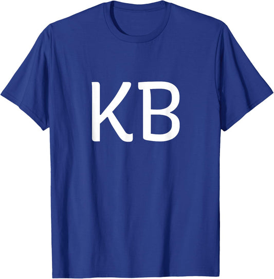 KB Two Letter Pair - Elegant Personalized Initials T-Shirt - T-Shirt | Royal