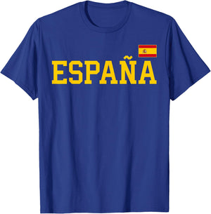 Spain T Shirt Women Men Kids Spanish Flag Red España T-Shirt - T-Shirt | Royal