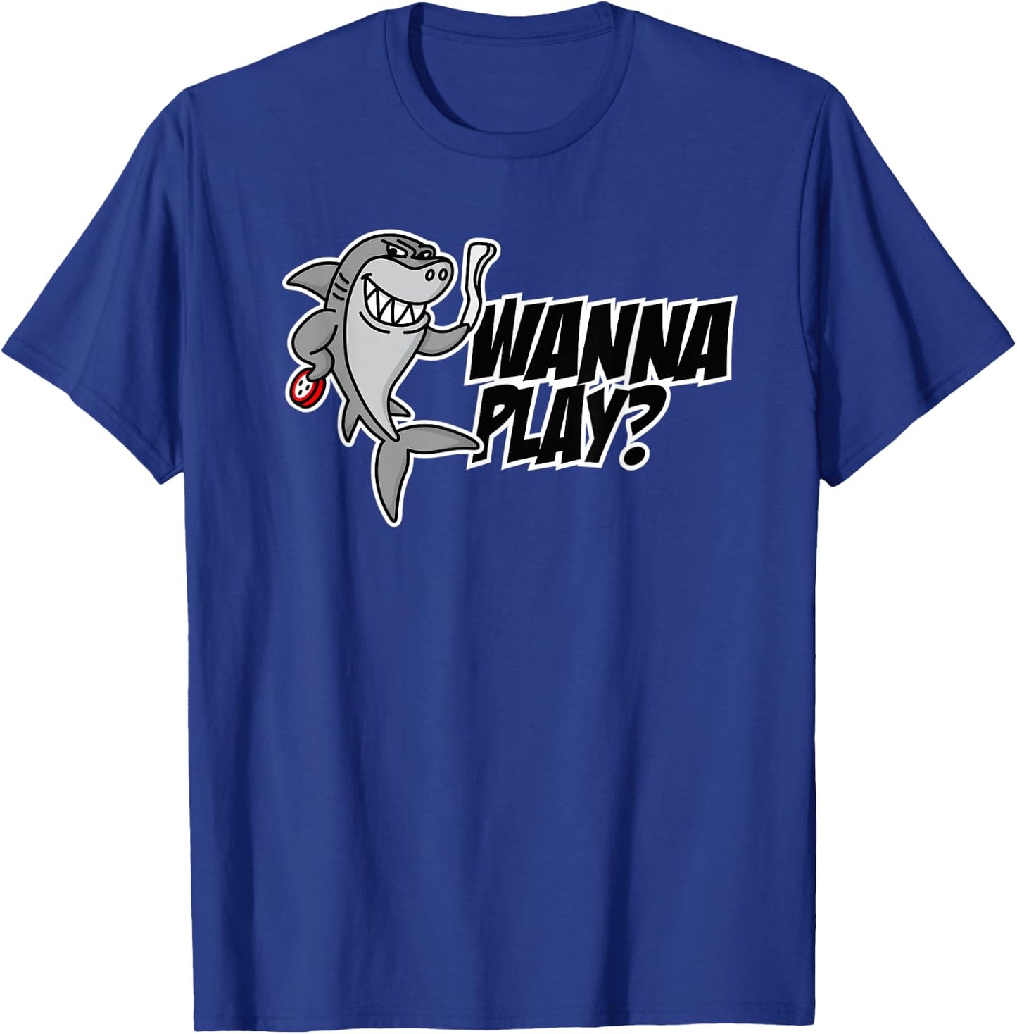 Wanna play Octopush shark funny underwater hockey player T-Shirt - T-Shirt | Royal