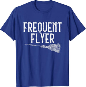 Witch Shirt for Halloween Party Witches Frequent Flyer Gift T-Shirt - T-Shirt | Royal