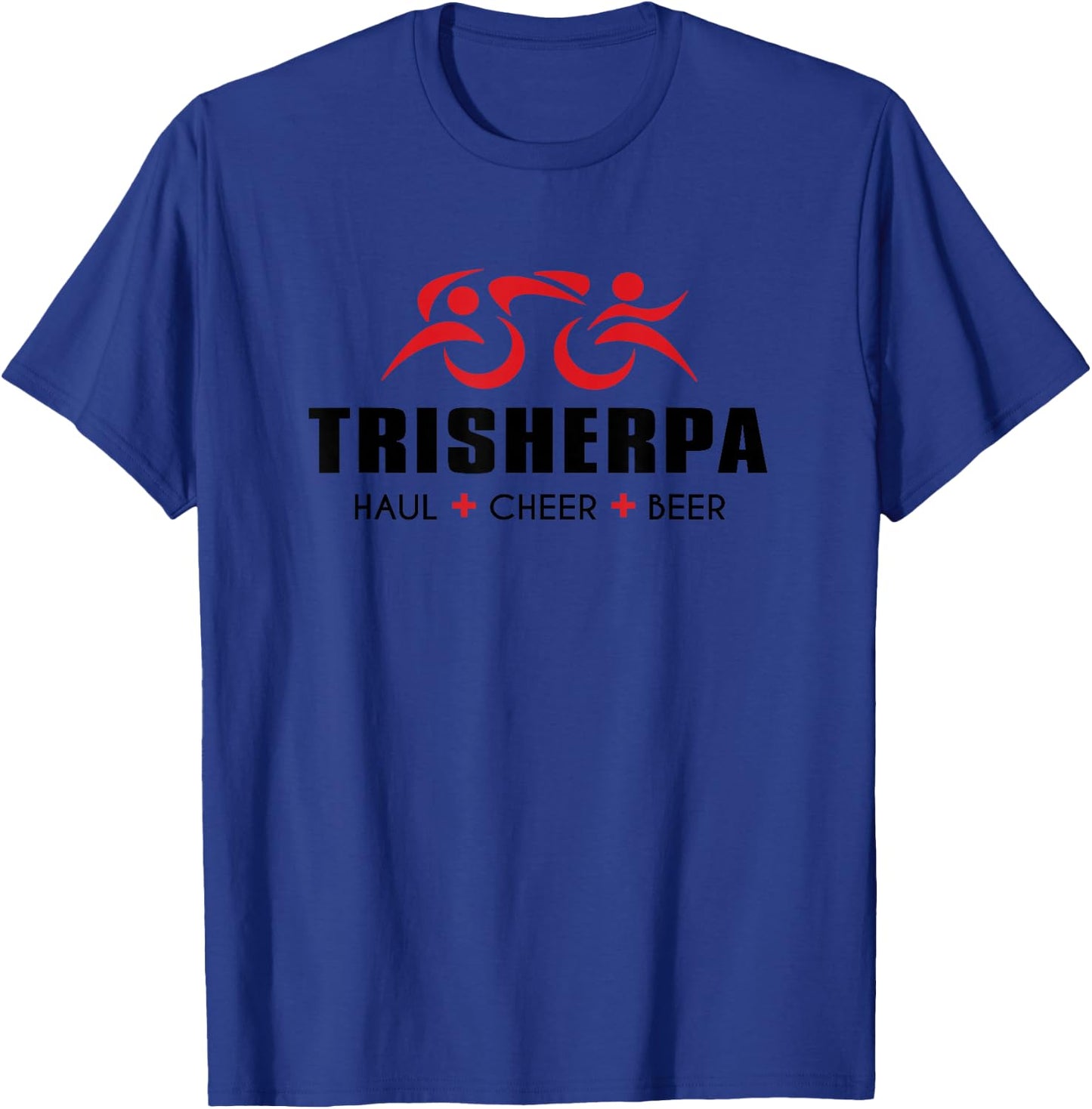 TRISHERPA Tri Sherpa Triathlon Inspired - Haul Cheer Beer T-Shirt - T-Shirt | Royal