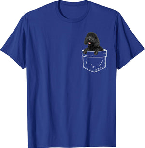 Black Labradoodle In Pocket - Labradoodle Dog Lover T-Shirt - T-Shirt | Royal