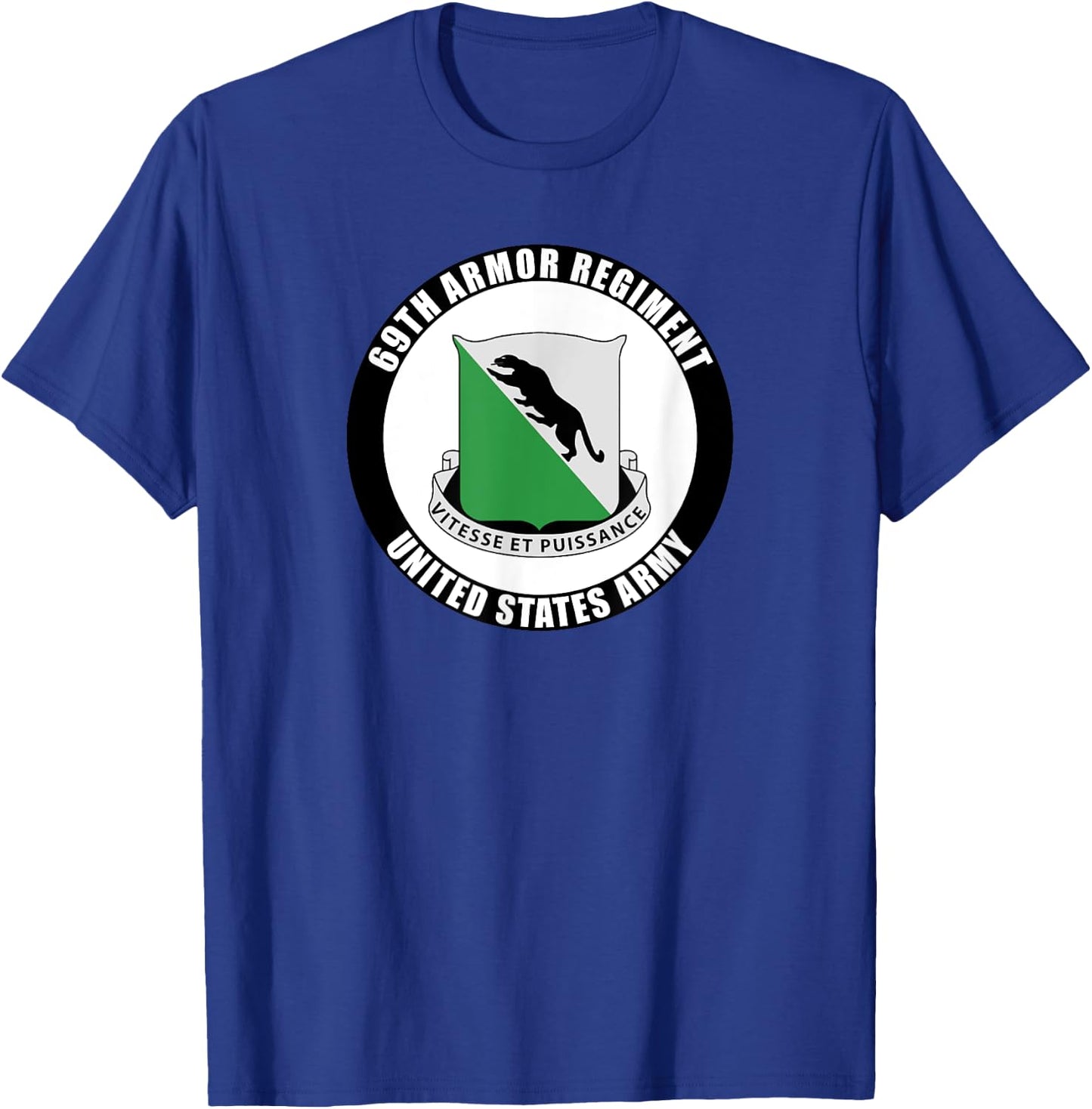 69th Armor Regiment United States Army Veteran Military T-Shirt - T-Shirt | Royal