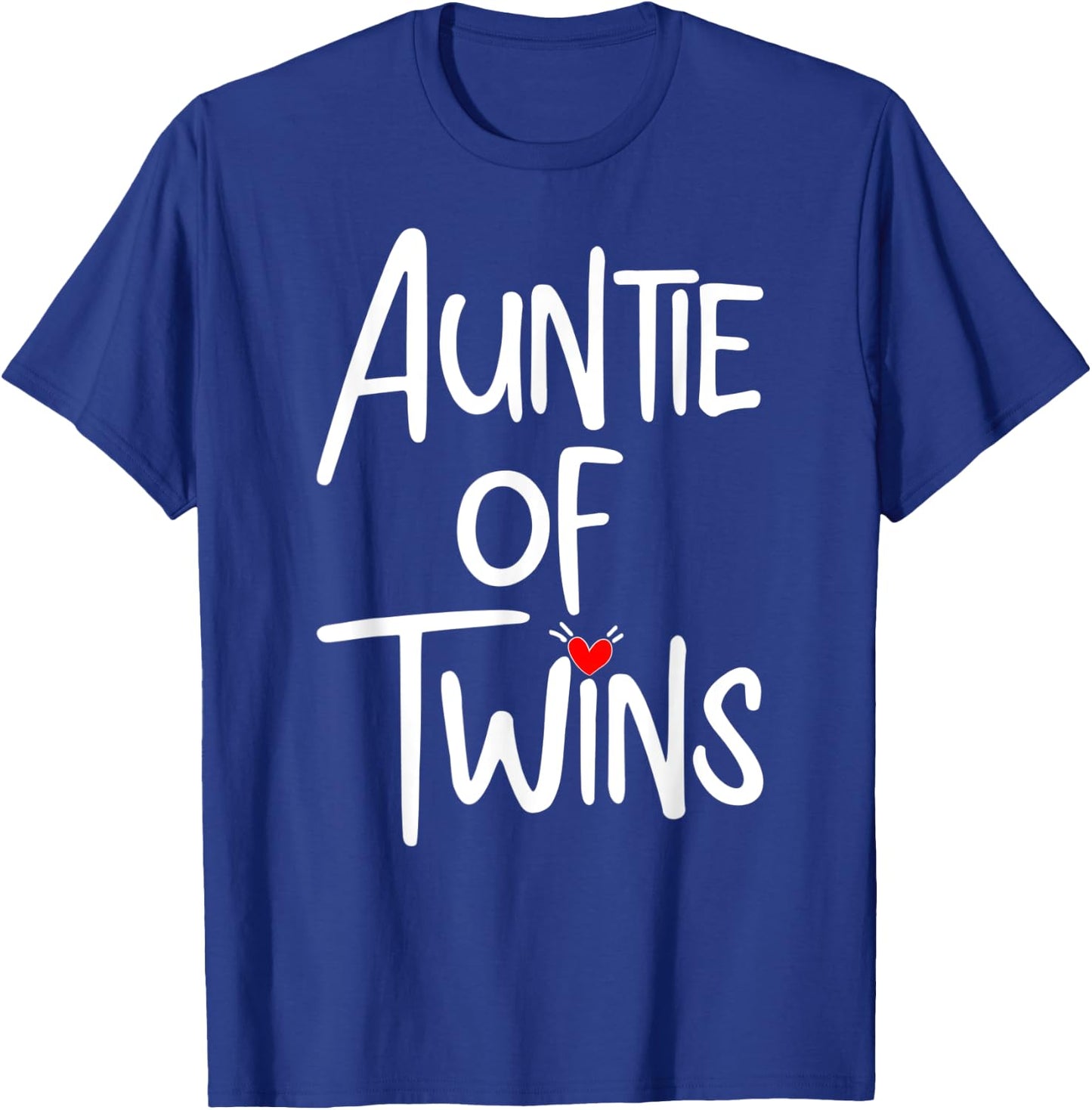 Auntie of Twins Newborn Baby Reveal Twin Girls or Twin Boys T-Shirt - T-Shirt | Royal