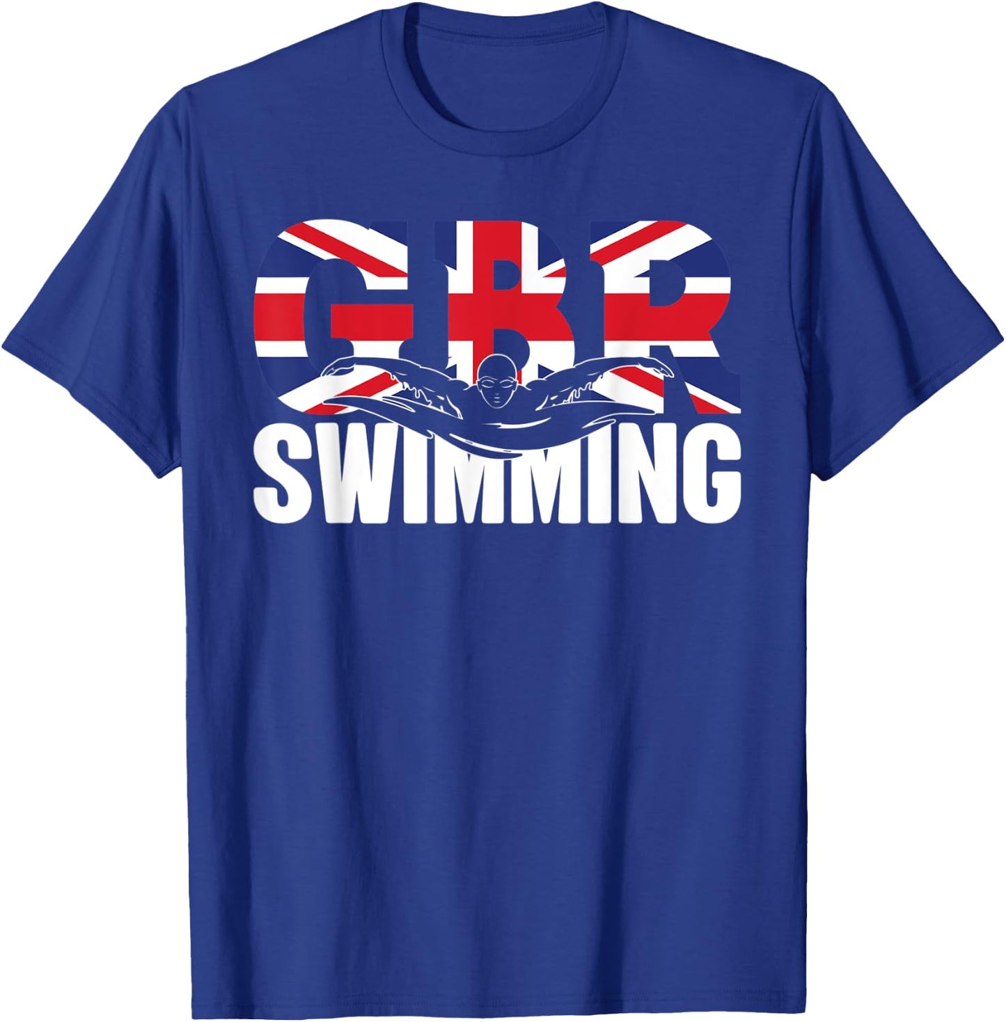 Swimming - GBR Britisch Union Flag - Water, Swimmer & Swim T-Shirt - T-Shirt | Royal