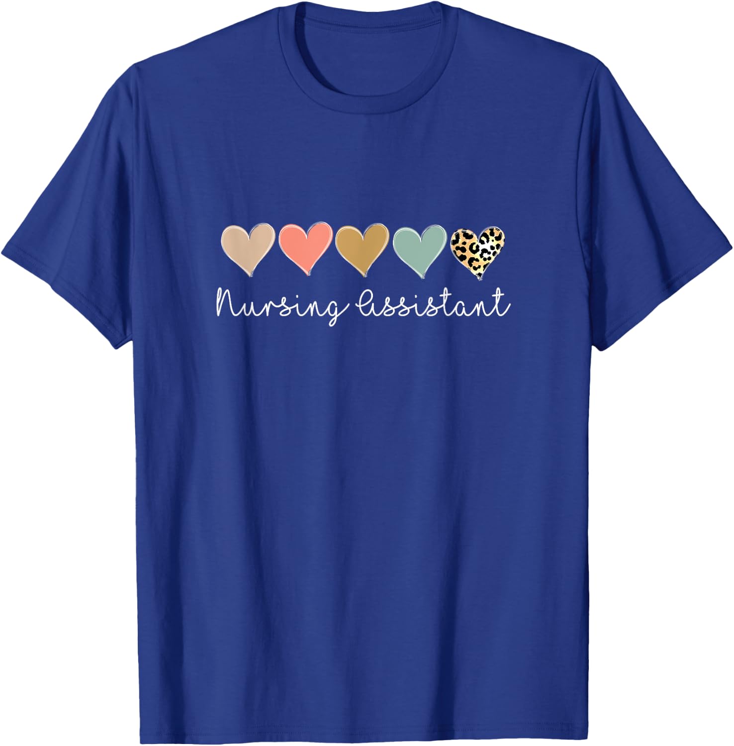 Nursing Assistant, Leopard Nursing assistant & Nurses Aide T-Shirt - T-Shirt | Royal