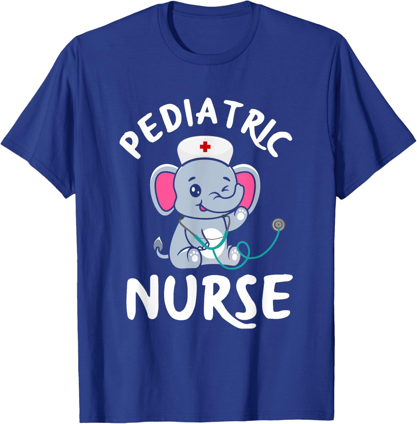 Peds Nurse Cute Elephant Pediatric Care Pediatric Nurse T-Shirt - T-Shirt | Royal