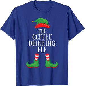 Coffee Elf Matching Group Xmas Funny Family Christmas T-Shirt - T-Shirt | Royal
