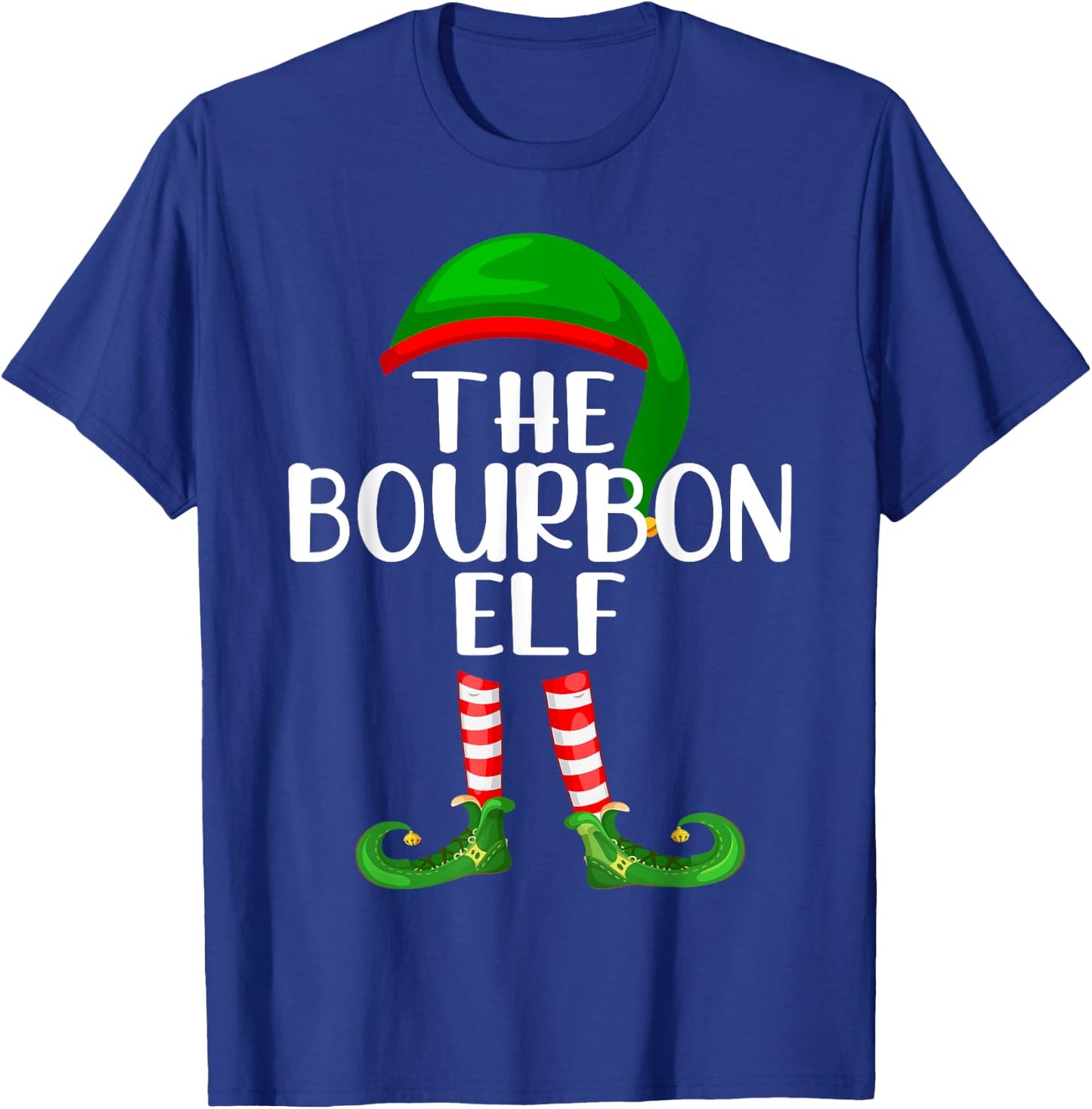 Funny The Bourbon Elf Matching Family Christmas T-Shirt - T-Shirt | Royal