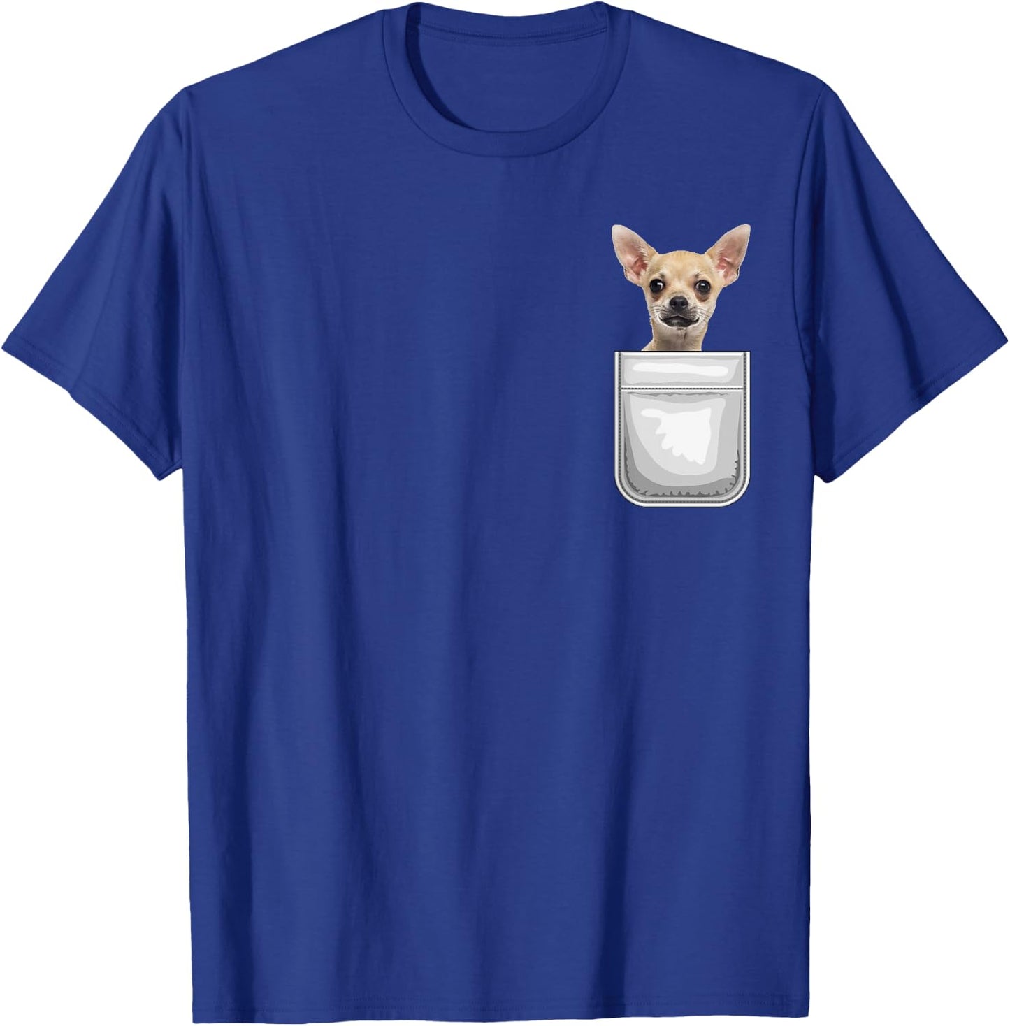 Chihuahua Puppy Dog in Your Pocket Men Women Kids T-Shirt - T-Shirt | Royal