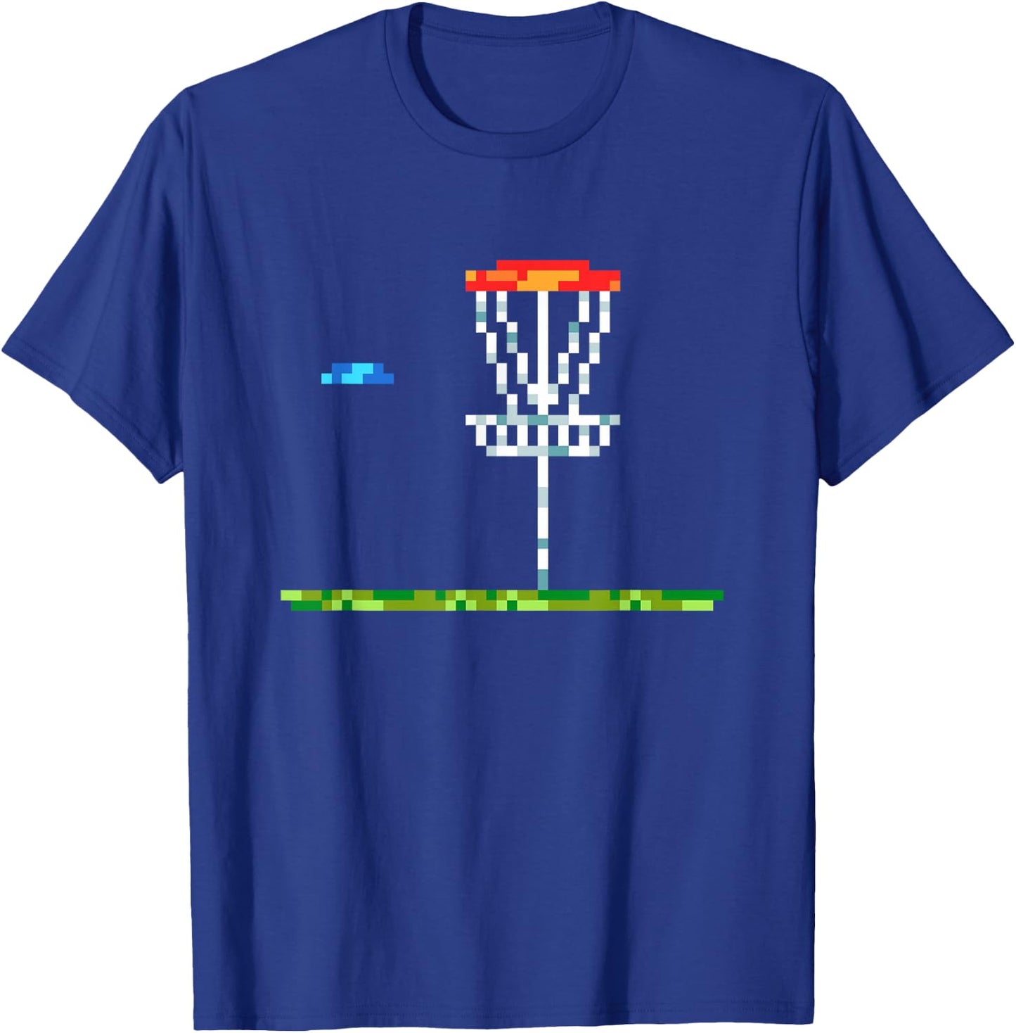 Disc Golf Men Disc Golf 8 Bit Basket T-Shirt - T-Shirt | Royal