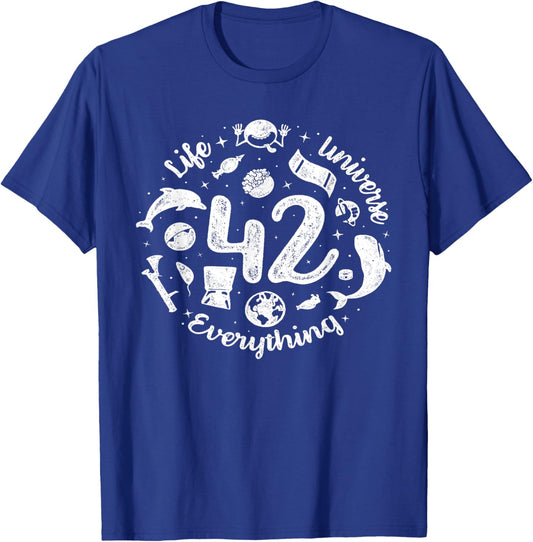 42 Answer to Life Funny Science T-Shirt - T-Shirt | Royal