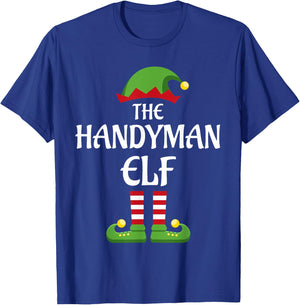 Handyman Elf Family Matching Group Christmas T-Shirt - T-Shirt | Royal