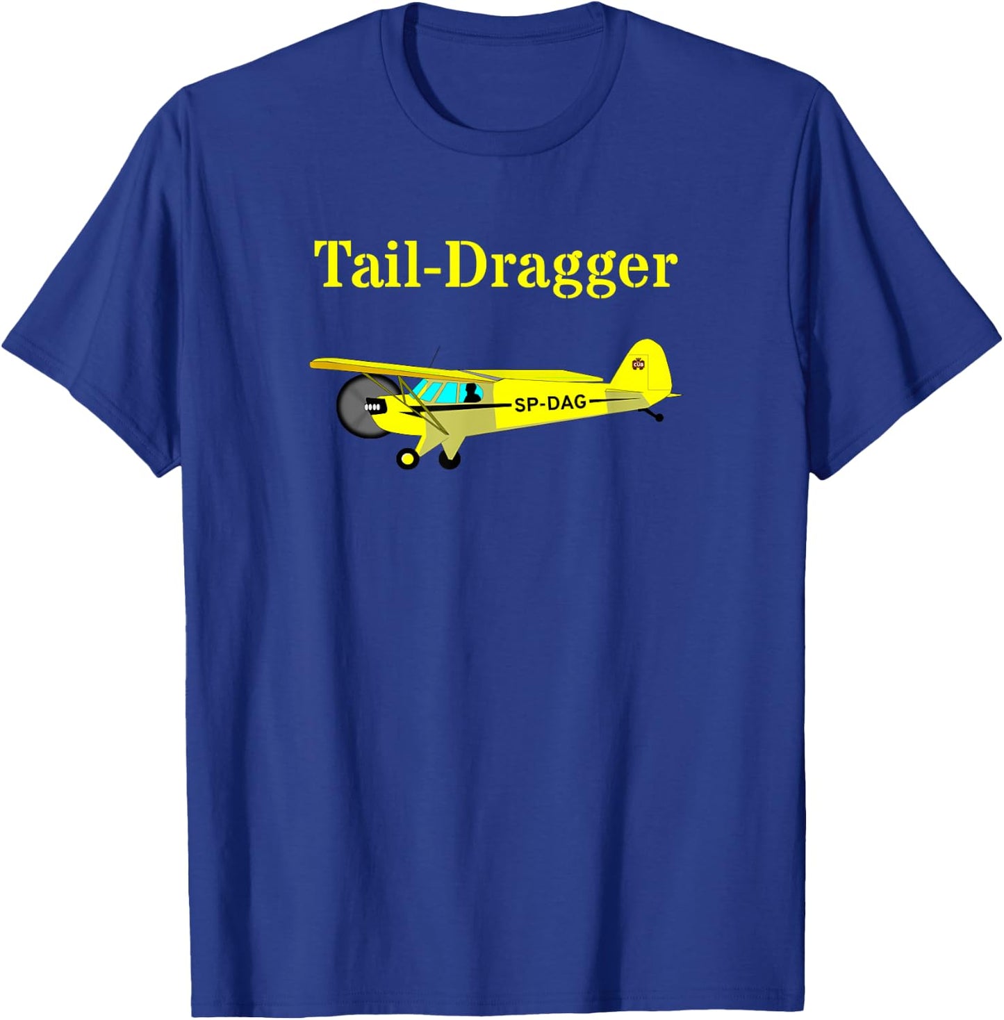 Tail Dragger Airplane T-Shirt - T-Shirt | Royal
