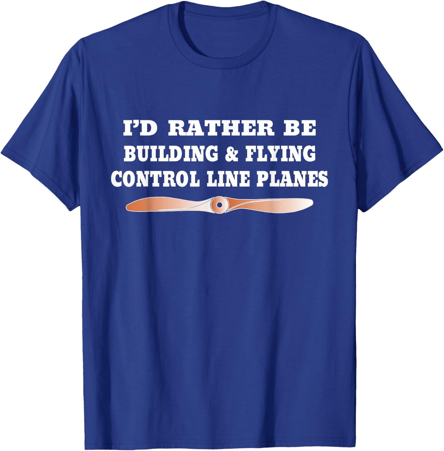 Rather Be Building & Flying Control Line Planes T-Shirt - T-Shirt | Royal