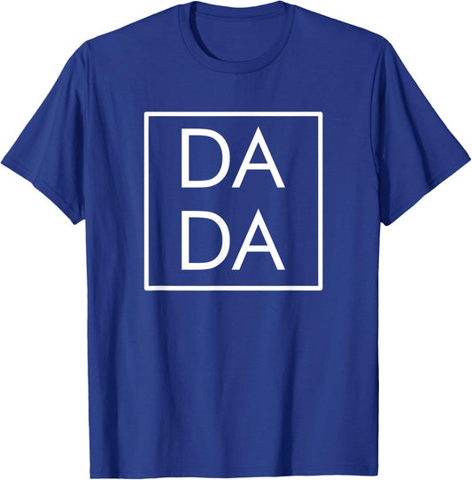 Dada Modern Boxed Square Dad, Matching Mama Family Gift T-Shirt - T-Shirt | Royal