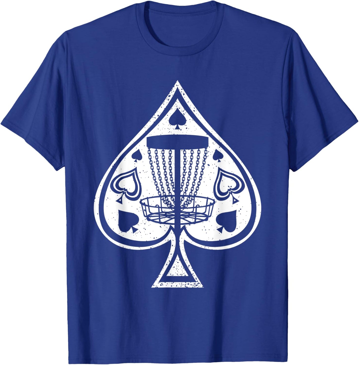 Disc Golf Shirts Men Disc Golf Ace of Spades T-Shirt - T-Shirt | Royal