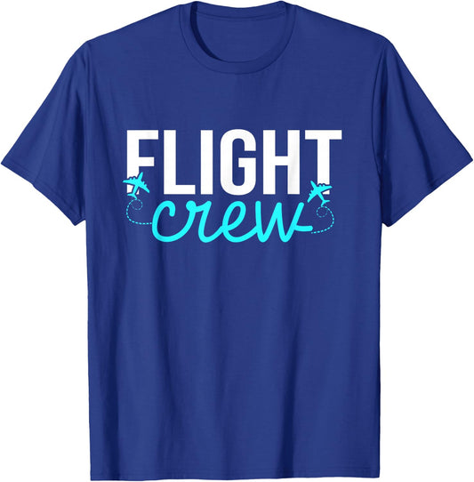 Flight Crew Airplane Attendant Pilot Plane Flight T-Shirt - T-Shirt | Royal
