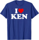 I Love Ken - Heart T-Shirt - T-Shirt | Royal