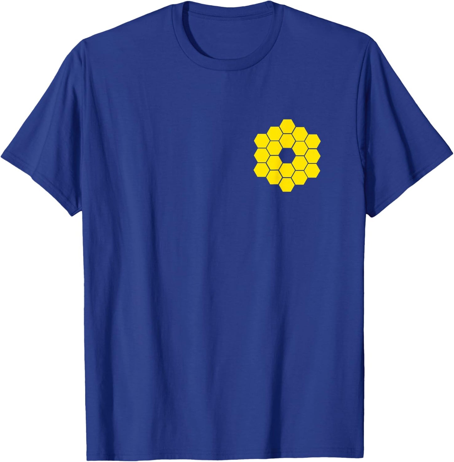 Webb Space Telescope Mirrors Yellow Hexagons JWST T-Shirt - T-Shirt | Royal