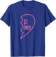 1 Heart in 2 Best Friend T Shirts - Matching BFF Outfits T-Shirt - T-Shirt | Royal