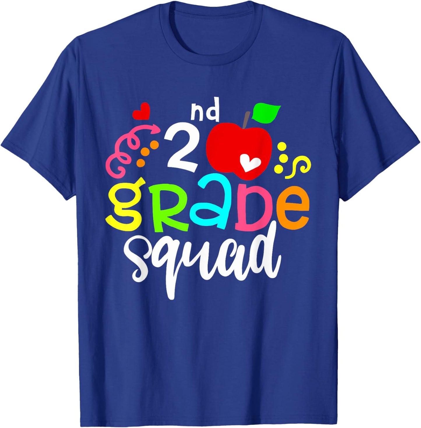 2nd Grade Squad Shirt Funny Second Grade Team Back To School T-Shirt - T-Shirt | Royal