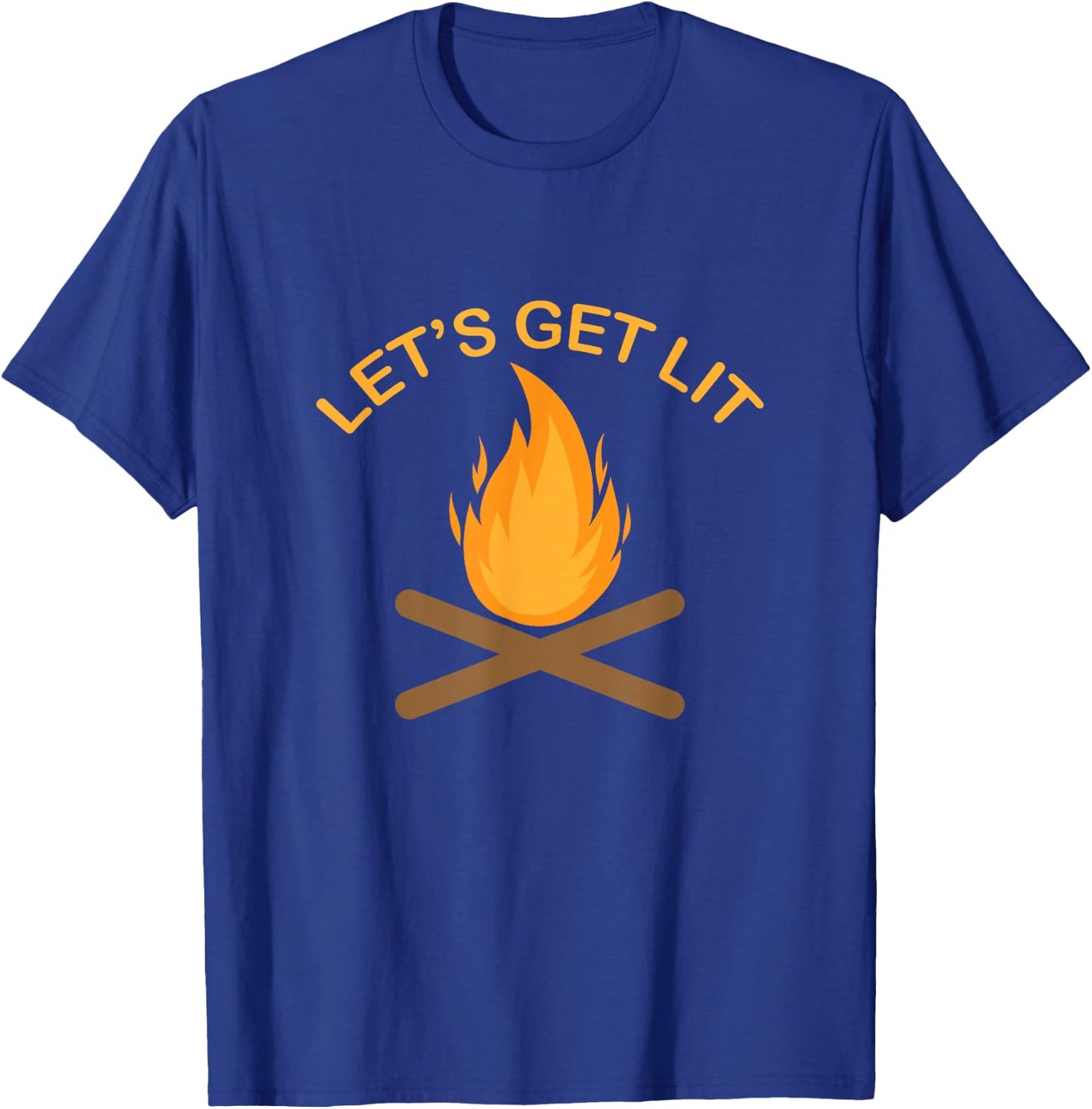 Camping campfire "Let's Get Lit" T-Shirt - T-Shirt | Royal