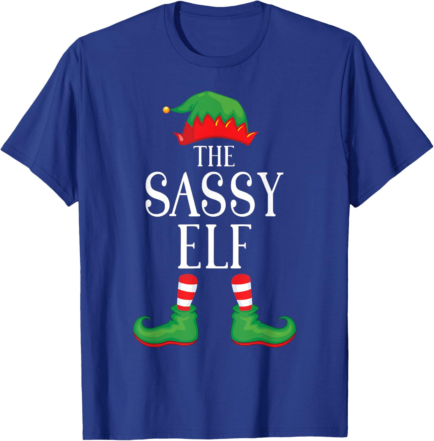 Sassy Elf Matching Group Xmas Funny Family Christmas T-Shirt - T-Shirt | Royal
